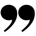 czarny symbol cytatu